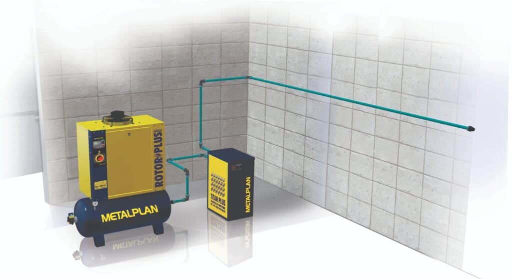 Sistema de ar comprimido industrial
