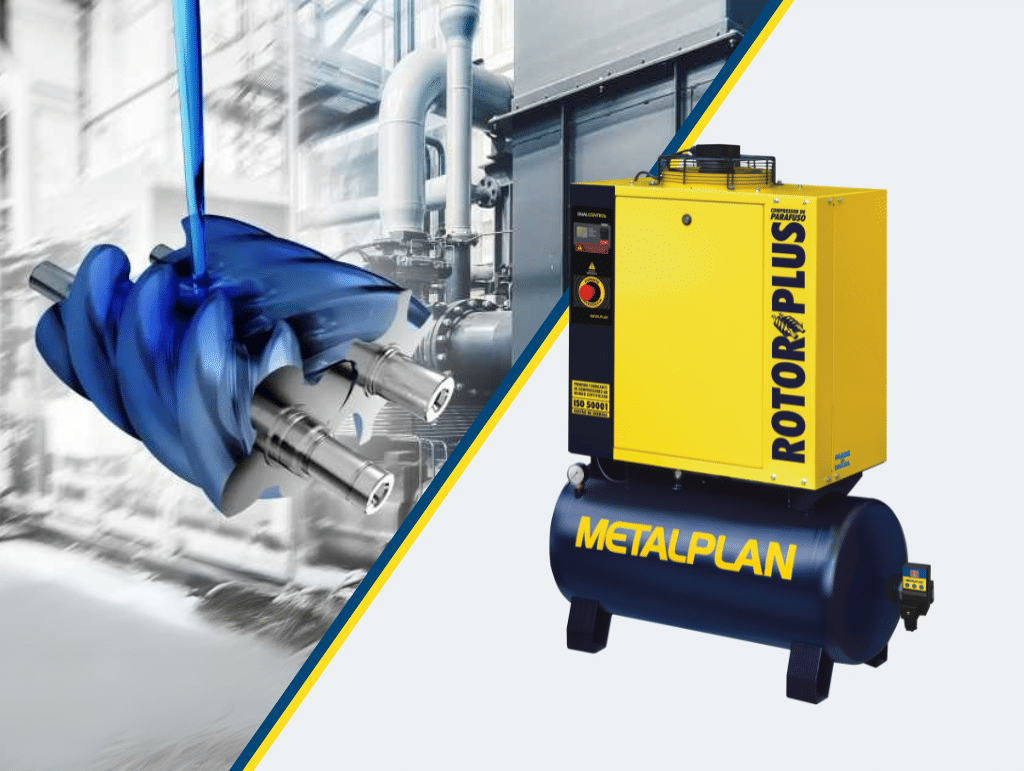 Inspeção do óleo do compressor de ar