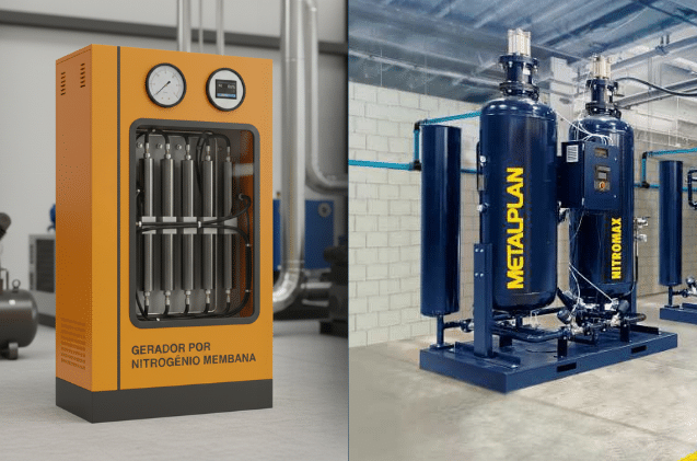 Gerador de Nitrogênio PSA vs Membrana: qual a melhor escolha industrial? 1 Gerador de Nitrogênio ou Membrana