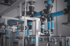Rede de ar comprimido industrial