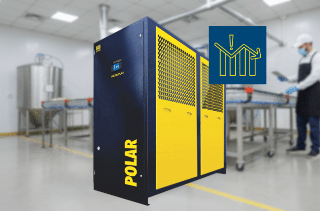 Sinais de que seu chiller está subdimensionado para a sua operação 1 Unidade de resfriamento (Chiller) industrial de grande porte.